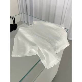 𝗛𝗮𝗽𝗲 - |LY LINEN| - Áo Linen xếp li cổ tròn