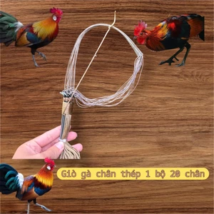 giò bẫy gà rừng chân thép dù siêu bền cáp inox xe 4 màu cỏ khô siêu tàn hình