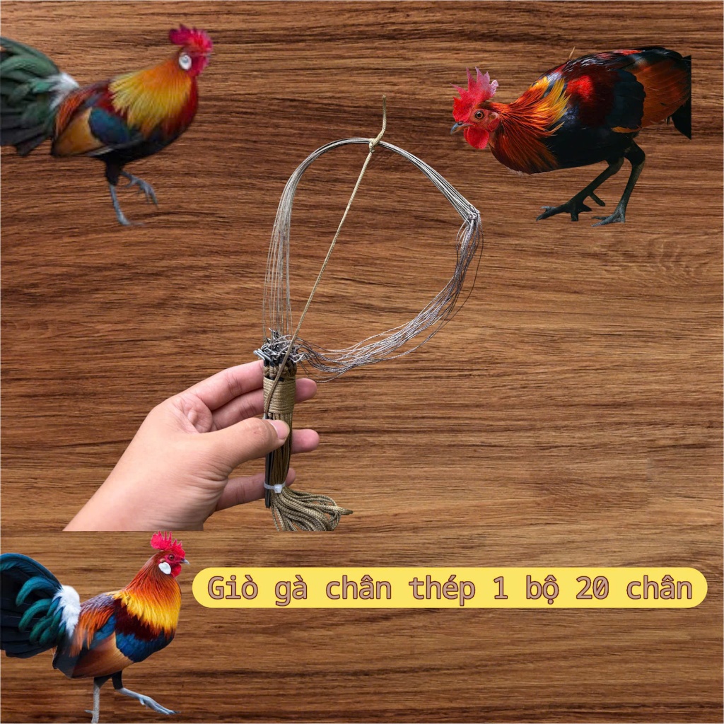 giò gà chân thép 1 bộ 20 chân làm bằng dù siêu bền