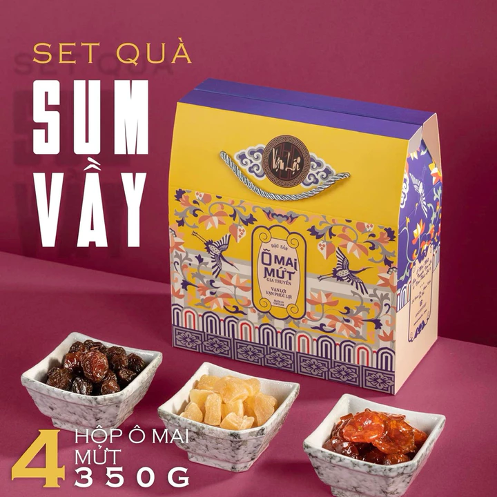 Bộ quà tặng Sum Vầy - Ô Mai Vạn Lợi - Bộ Quà tặng- hộp quà tặng