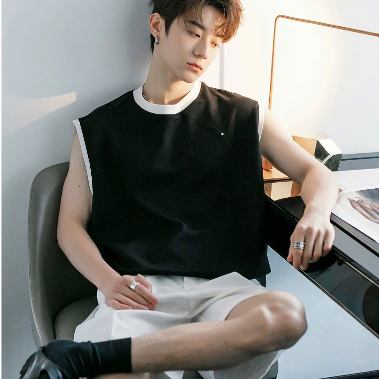 Áo TANK TOP Nam Hàn Quốc Chất Vải Cotton 250MSG, Thấm Hút Mồ Hôi, Chống Nhăn, Thoải Mái - SHINGHAI