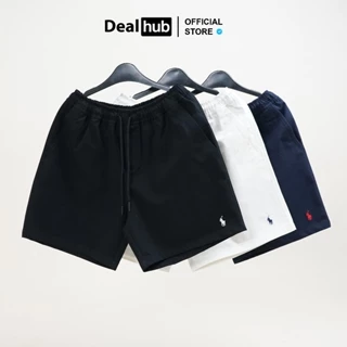 Quần Short Rap Lauren Thêu Ngựa Basic Lưng Thun Cao Cấp Form Rộng Trên Gối