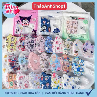 Khẩu Trang 5D Kids vải lụa Taki cái dành cho bé từ 0-9 tuổi