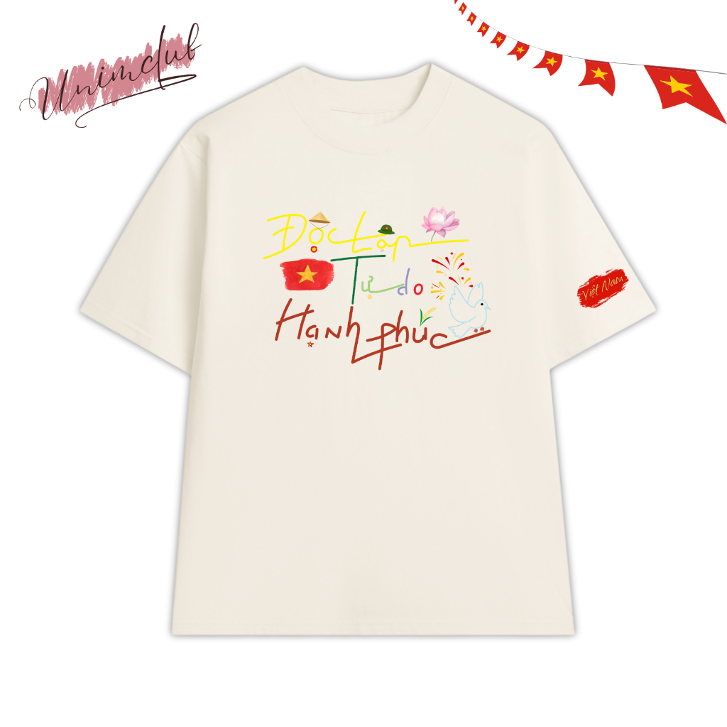 [Áo Việt Nam 2/9] Áo thun Việt Nam 2/9 Unim Độc Lập Tự Do Hạnh Phúc Cờ Tổ Quốc Hottrend 2025 Cotton Việt