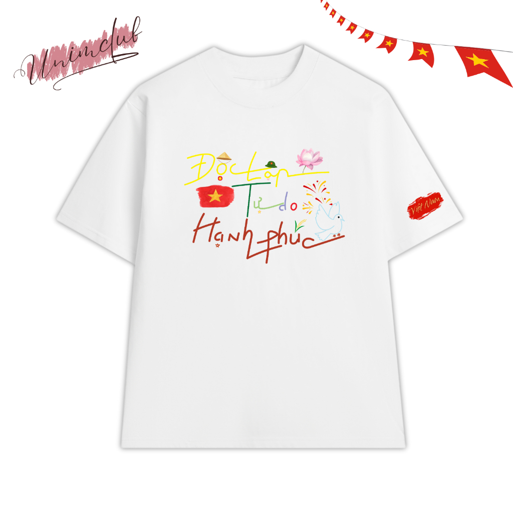 [Áo Việt Nam 2/9] Áo thun Việt Nam 2/9 Unim Độc Lập Tự Do Hạnh Phúc Cờ Tổ Quốc Hottrend 2025 Cotton Việt