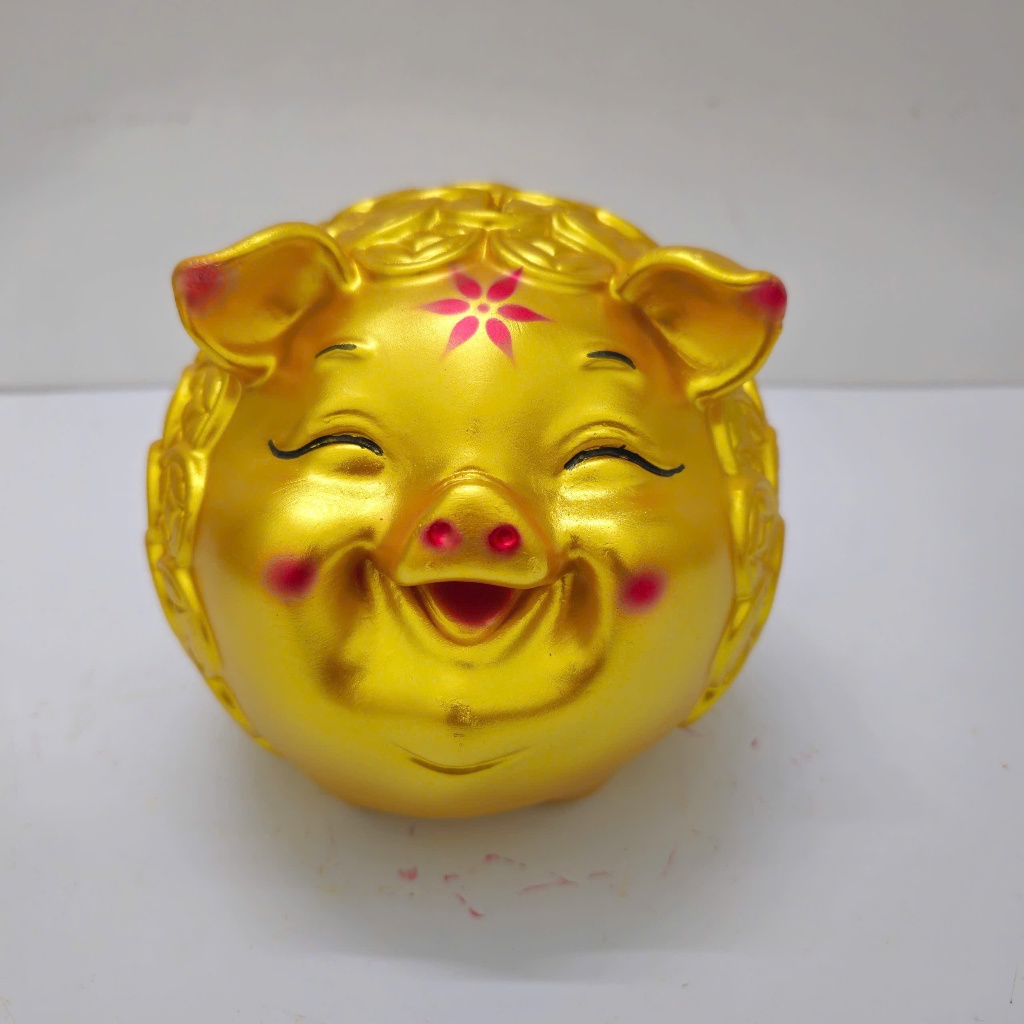 Heo Đất Lợn Đất Heo mắt híp đồng xu lỗ ngang đáng yêu cute Ống heo tiết kiệm tiền,trang trí,quà tặng