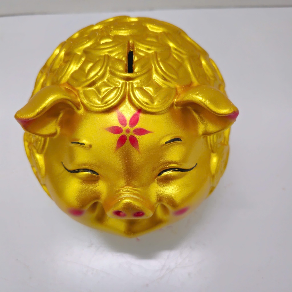 Heo Đất Lợn Đất Heo mắt híp đồng xu lỗ ngang đáng yêu cute Ống heo tiết kiệm tiền,trang trí,quà tặng