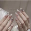 Nail box mắt mèo kim cương thạch sáng da slay M108