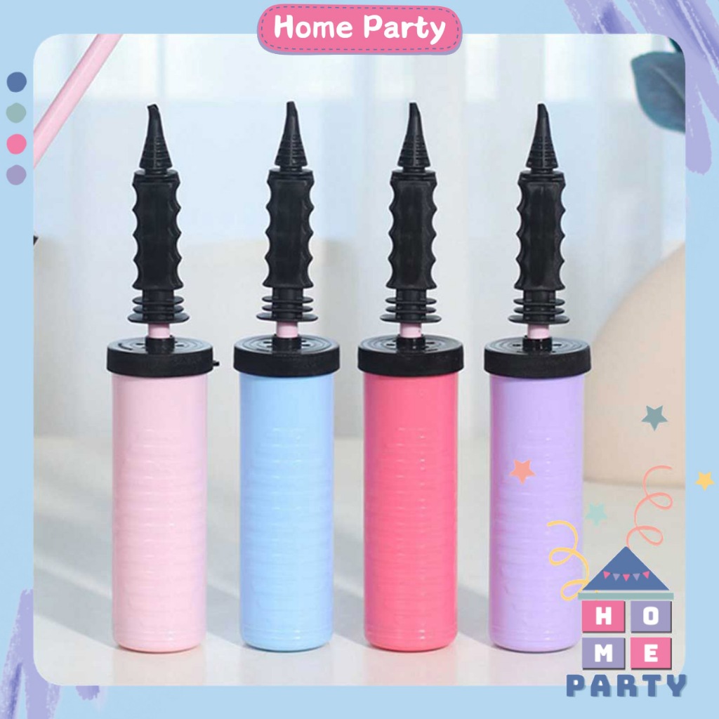 [TPHCM] Bơm Bong Bóng Pastel Bằng Tay - Bơm Bóng Mini - Phụ Kiện Trang Trí Sinh Nhật - Homeparty