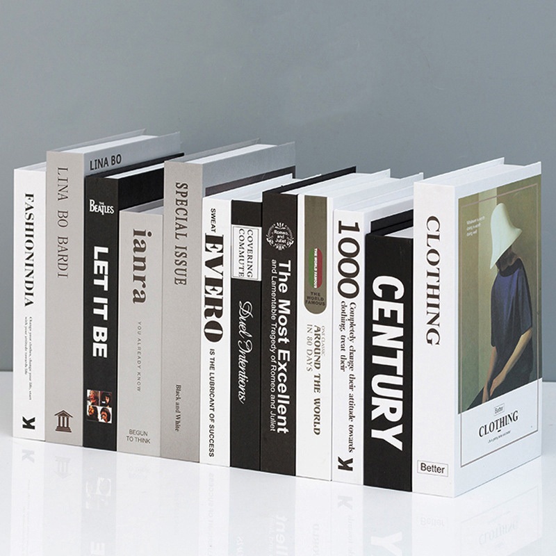 combo 10 cuốn mô hình sách mô hình, sách trang trí, sách decor trang trí quán cà phê,phụ kiện chụp ảnh