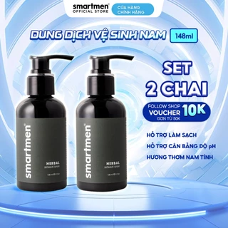 Combo 2 Dung Dịch Vệ Sinh Nam Tinh Chất Thảo Dược SMARTMEN ddvs khử mùi hương thơm nam tính 148ml