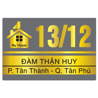 Bảng số nhà chất liệu cao cấp bền đẹp sang trọng nhiều kích thước theo yêu cầu