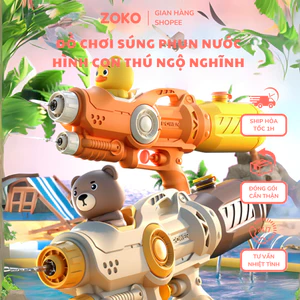 Đồ Chơi Súng Phun Nước Nhựa ABS Cao Cấp, Ngộ Nghĩnh Cho Bé Chơi Ngoài Trời ( Một Nòng, 350ml)