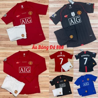 Bộ Quần Áo Bóng Đá CLB Manchester United 2008, Áo Đá Banh Ronaldo - Vải Gai Thái Cao Cấp