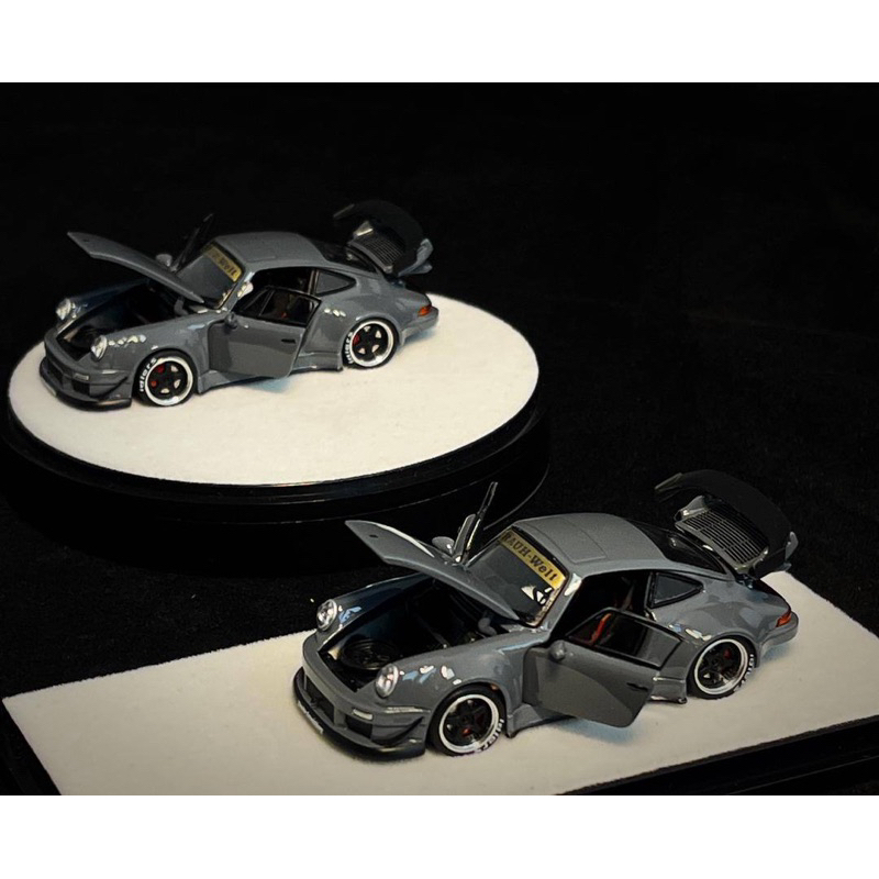 mohinhxeps-1/64_ PGM Full Open Diecast Model RWB930 GT Wing Cement Grey ...