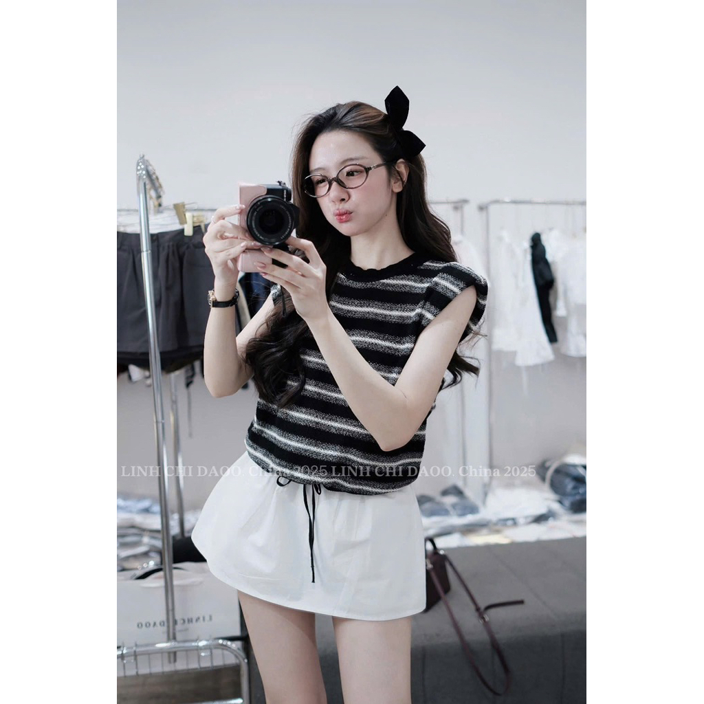 [𝐒𝐮𝐙𝐲] Chân Váy Dáng Ngắn Thô Buôc Dây Eo QCCC Loại 1