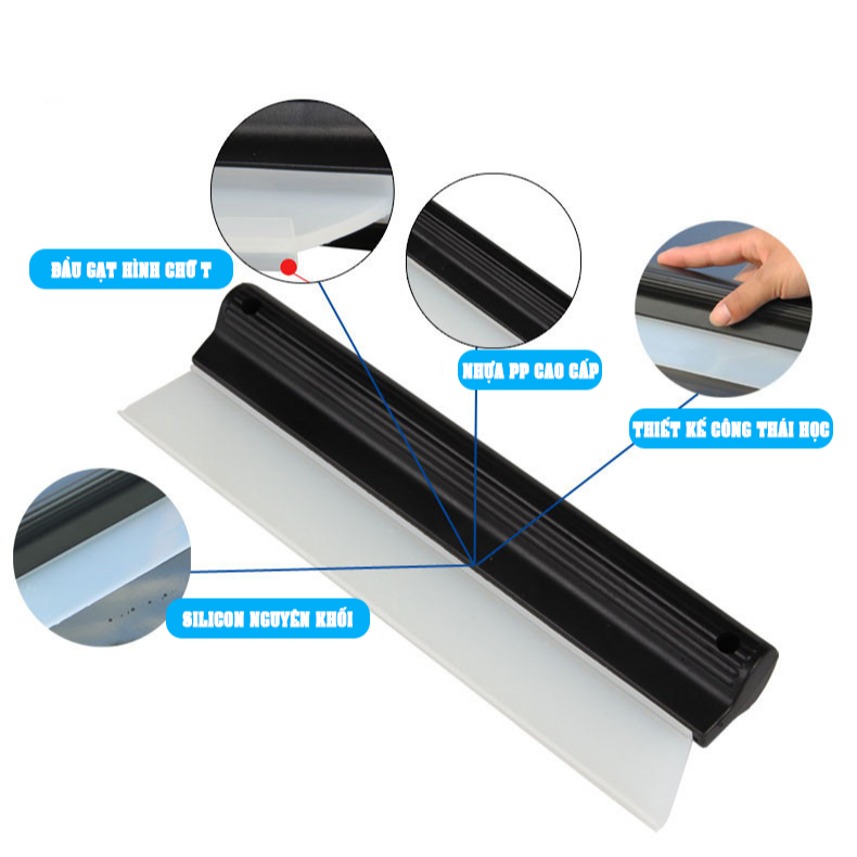 Tay gạt nước silicon chuyên dụng rửa kính ô tô PICAUTO, chất liệu nhựa ABS + silicon cao cấp, thiết kế công thái học