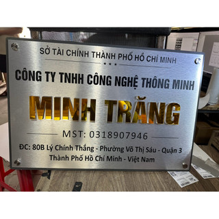 Bảng công ty, bảng hộ kinh doanh, biển công ty 2 lớp kèm keo và ốc vit
