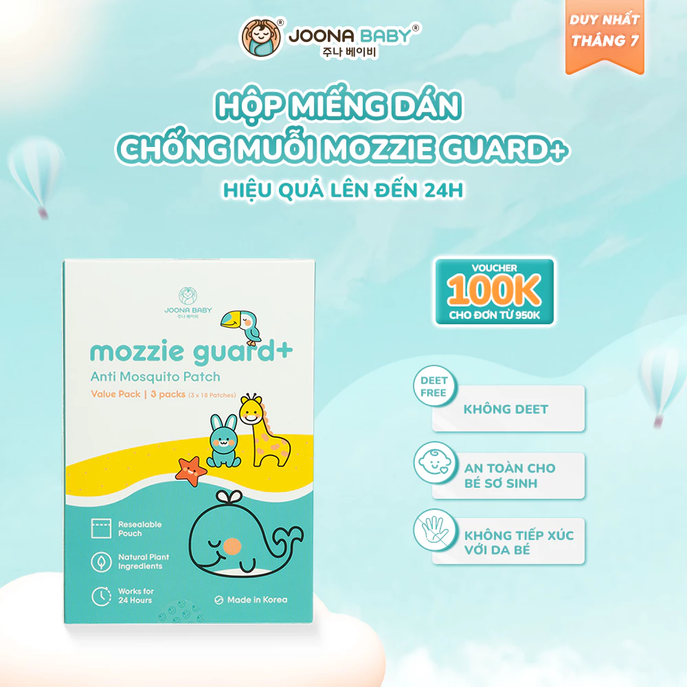 Hộp miếng dán chống muỗi cho bé Mozzie Guard+ - JOONA BABY VN
