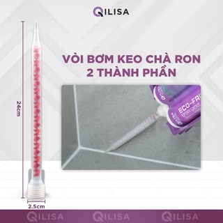 Vòi Trộn Bơm Keo Chà Ron Qilisa Epoxy 2 Thành Phần, Keo Chít Mạch
