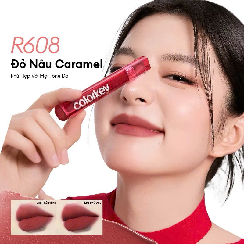 COLORKEY Son Lì Velvet lâu trôi mềm mịn nhẹ môi che rãnh môi 3g | NHÍM HOUSE