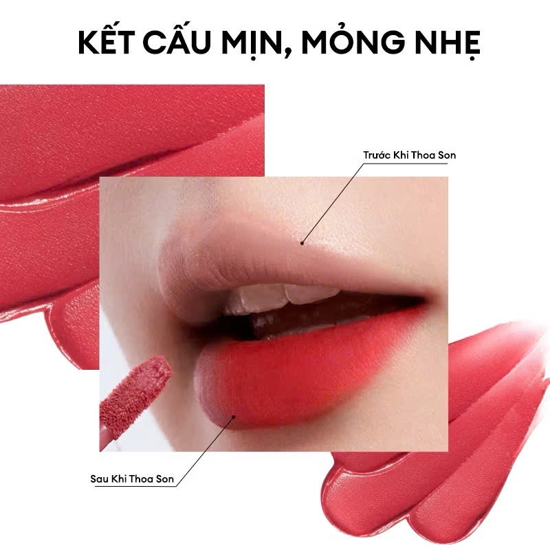 COLORKEY Son Lì Velvet lâu trôi mềm mịn nhẹ môi che rãnh môi 3g | NHÍM HOUSE