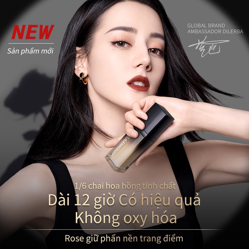 COLORKEY Kem Nền Dạng Lỏng Kiềm dầu cho Lớp Trang Điểm Lì Mỏng Nhẹ và Lâu Trôi 30g | NHÍM HOUSE