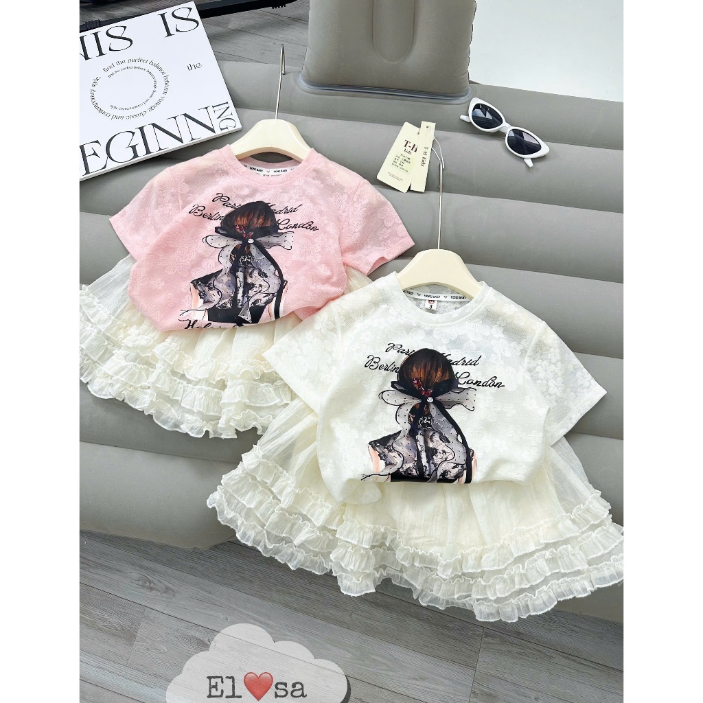 Quần áo bé gái - SET REN CÔ GÁI 2 MÀU siêu xinh cho bé 1-8 Tuổi ...
