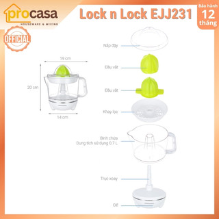 Máy vắt cam Lock & Lock EJJ231 - 40W - 2 đầu vắt - vắt cam 2 chiều