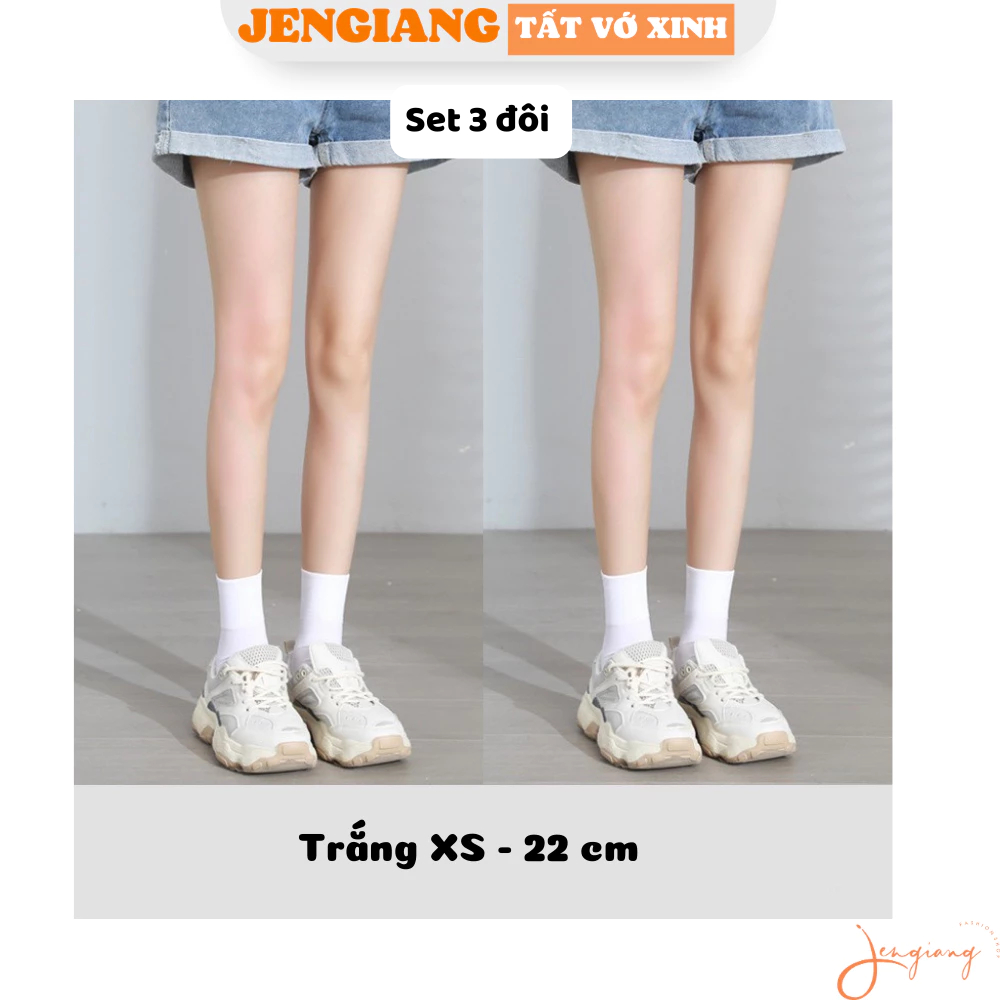 Set 3 đôi Trắng XS