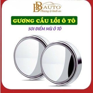 Gương cầu lồi size 5 cm gắn kính chiếu hậu ô tô chất liệu thủy tinh tráng bạc phản chiếu sắc nét