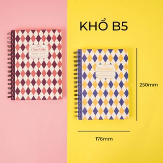 Sổ Lò Xo B5/A5 Kẻ Ngang Classmate 200 Trang 100gsm Bìa Qủa Trám, Sổ Tay Ghi Chép, Viết Nhật Ký, Planner, Sổ Ghi Chép