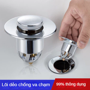 Nút nhấn lavabo nhựa – xả bật tiện lợi, ngăn mùi hiệu quả, lọc rác, phù hợp chậu rửa mặt phổ thông,chặn nước lavabo