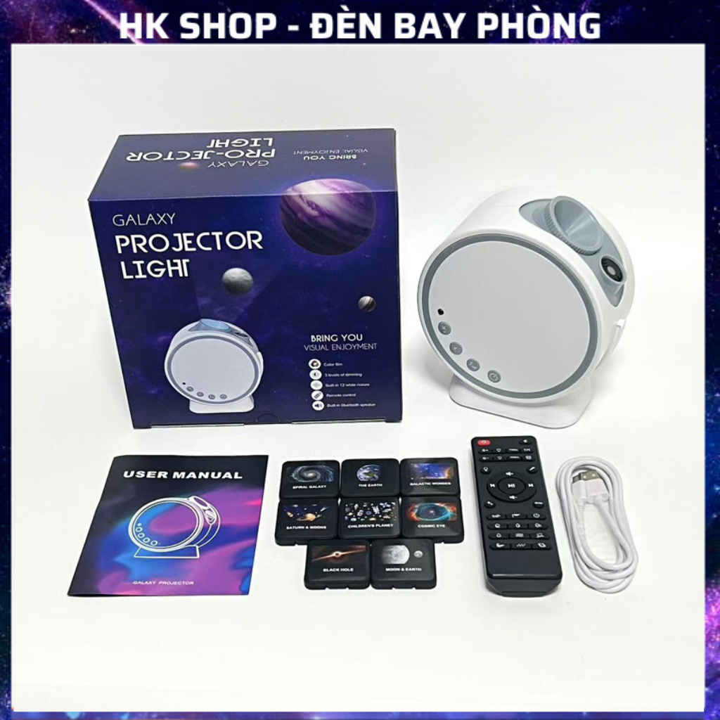 Đèn Thiên Hà V8 đèn ngân hà V8 có loa Bluetooth 12 phim dùng cho phòng ngủ , bar , decor , tiệc tùng , dạ hội