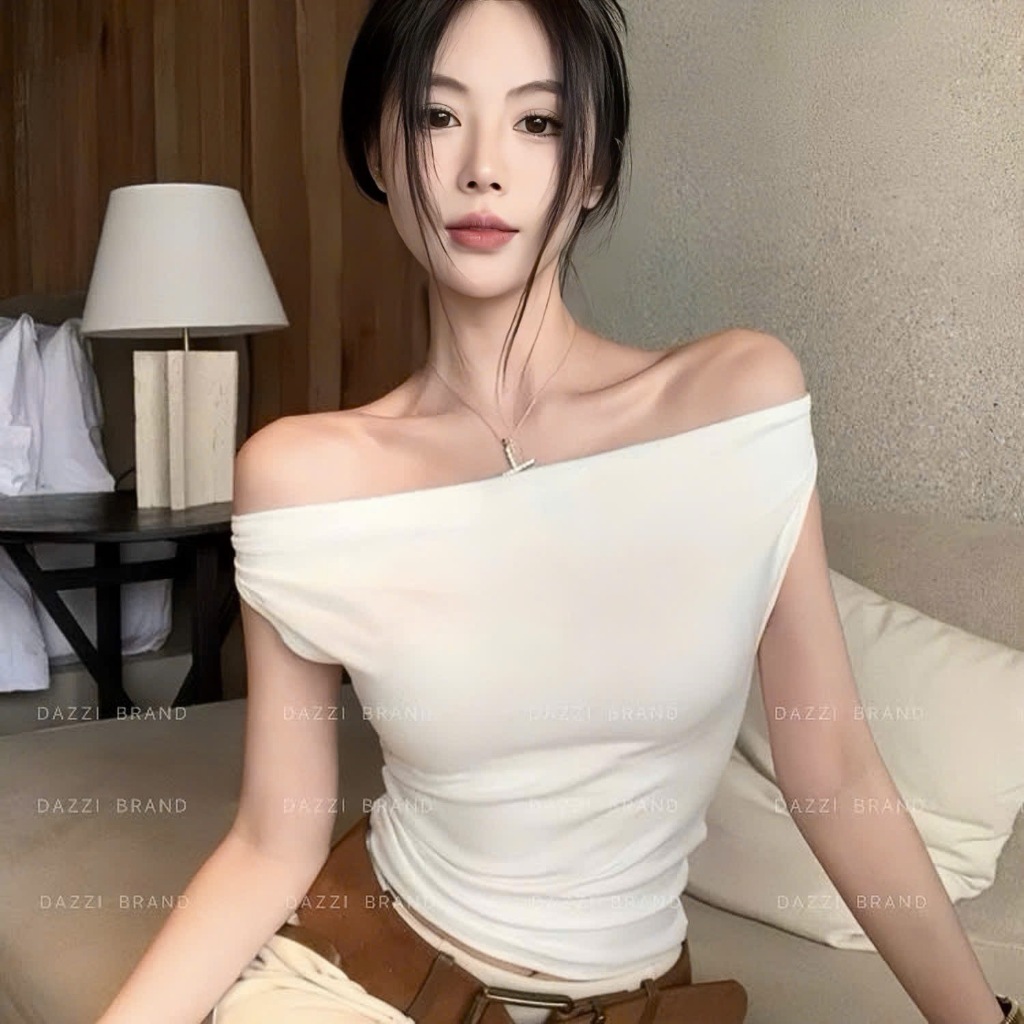 [MẶC 2 KIỂU - DEAL MỞ BÁN] Áo yếm nữ cổ đổ ôm body vải cotton mịn mát DAZZI women A040