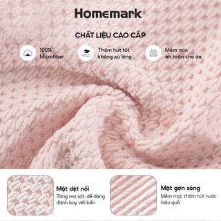 Khăn lau bếp khăn lau đa năng Microfiber siêu thấm Combo 5 khăn lau kính vệ sinh ô tô Homemark