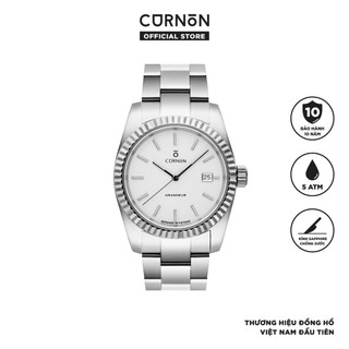 Đồng Hồ Nam Curnon Grandeur Silvery – Mặt Kim Dạ Quang, Thiết Kế Sang Trọng, Dây Kim Loại Chính Hãng