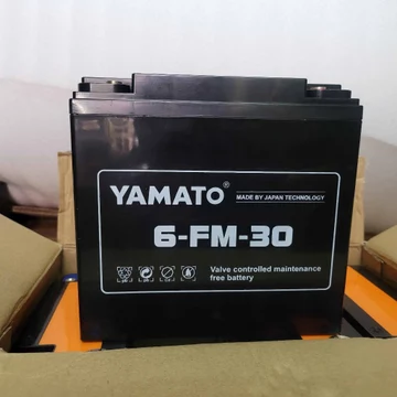 Nguồn 12V dung lượng 30Ah, Bình YAMATO 6-FM-30, bình xe máy điện, xe đạp điện, loa kéo, lưu điện ups