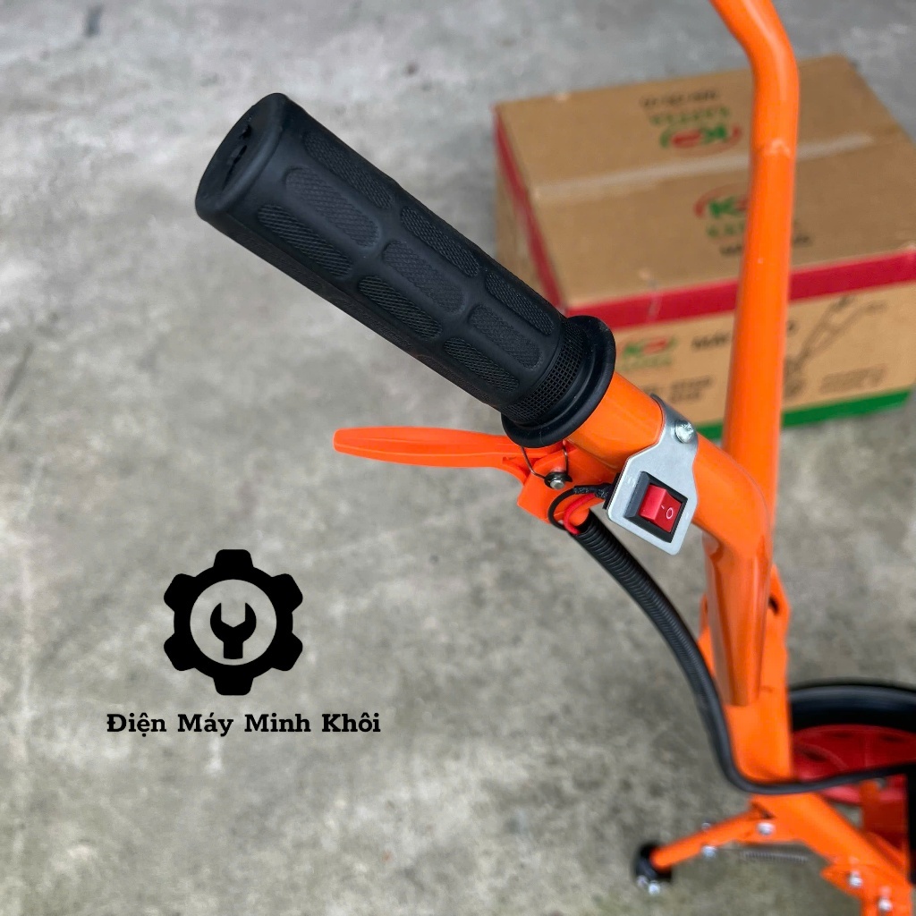 Máy cắt cỏ đẩy tay chữ Y có bánh xe lớn GX35 4 thì | Máy k phát cỏ đời mới đẩy tay an toàn, tặng kèm bát cước