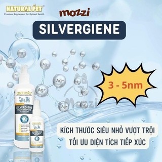 Chai xịt mau lành vết thương ngoài da Nano Silvergiene giảm hôi miệng viêm nha chu cho chó mèo Chai 60ml