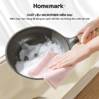 Khăn lau bếp khăn lau đa năng Microfiber siêu thấm Combo 5 khăn lau kính vệ sinh ô tô Homemark