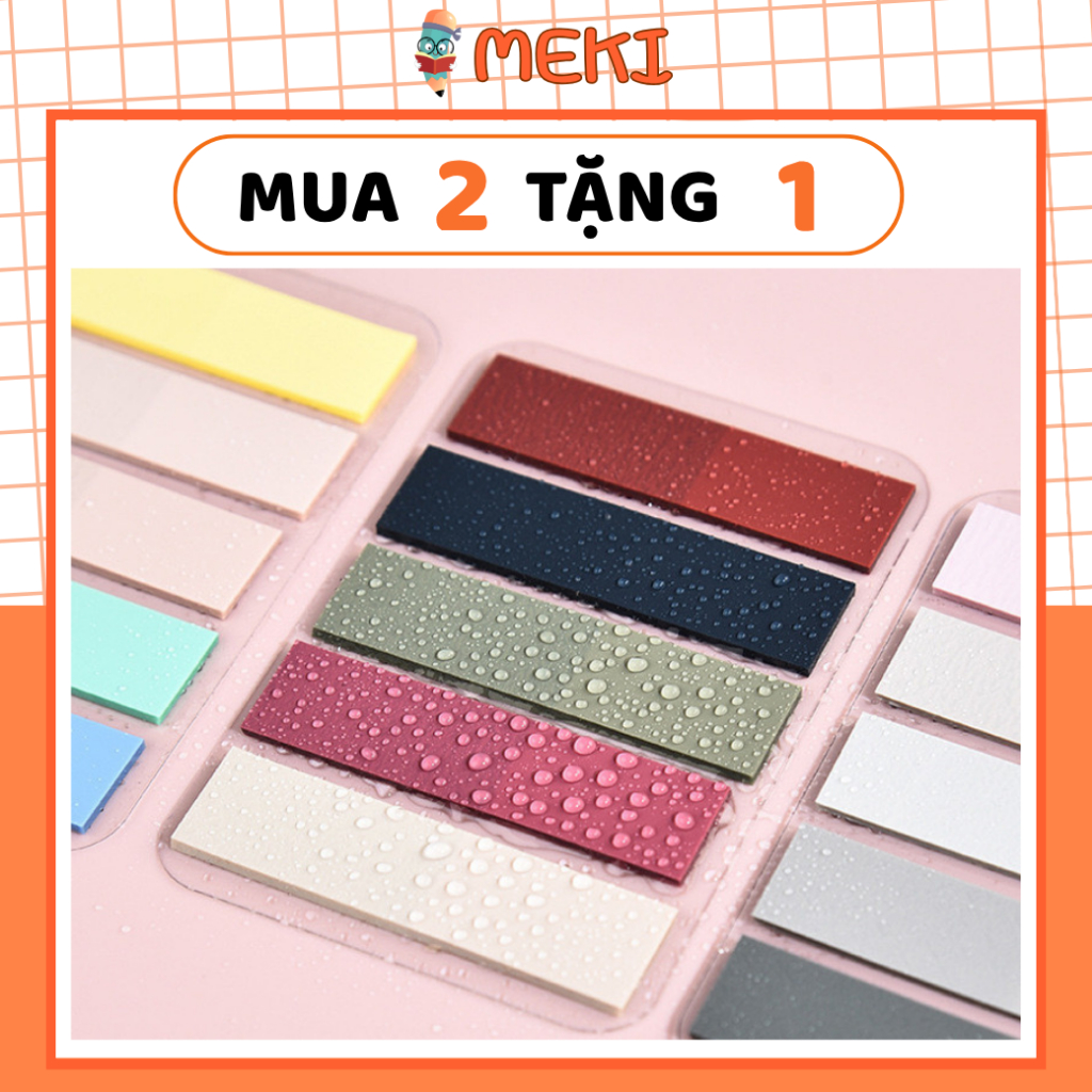 Giấy Note Đánh Dấu MEKI, Giấy Ghi Chú 5 Màu Trong Suốt Tự Dính | BigBuy360 - bigbuy360.vn