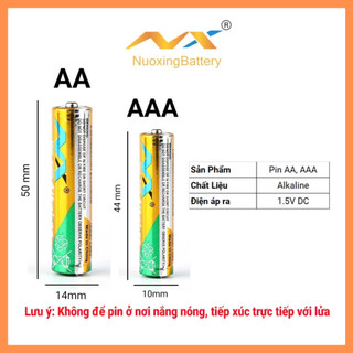 Pin AA/AAA NUOXING 1.5V Alkaline Vàng/đỏ  – Bộ 2 Viên Cho Điều Khiển, Chuột, Đồ Chơi