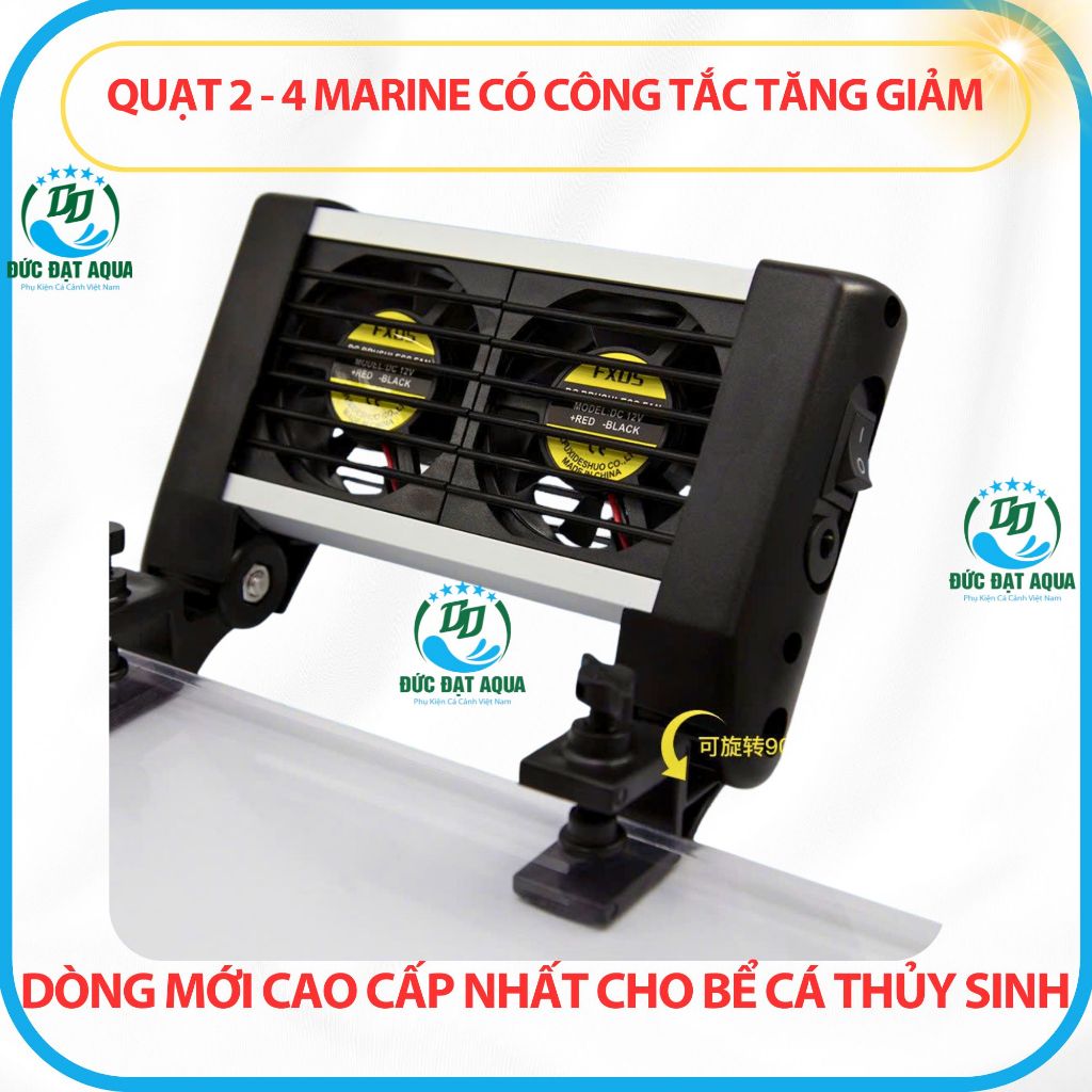 Quạt 2 - 4 Marine có công tắc tăng giảm dòng mới cao cấp nhất cho bể cá cảnh thủy sinh 8