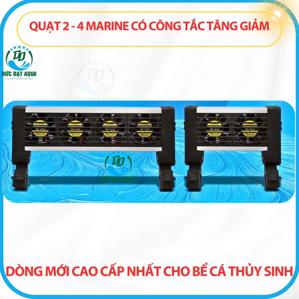Quạt 2 - 4 Marine có công tắc tăng giảm dòng mới cao cấp nhất cho bể cá cảnh thủy sinh