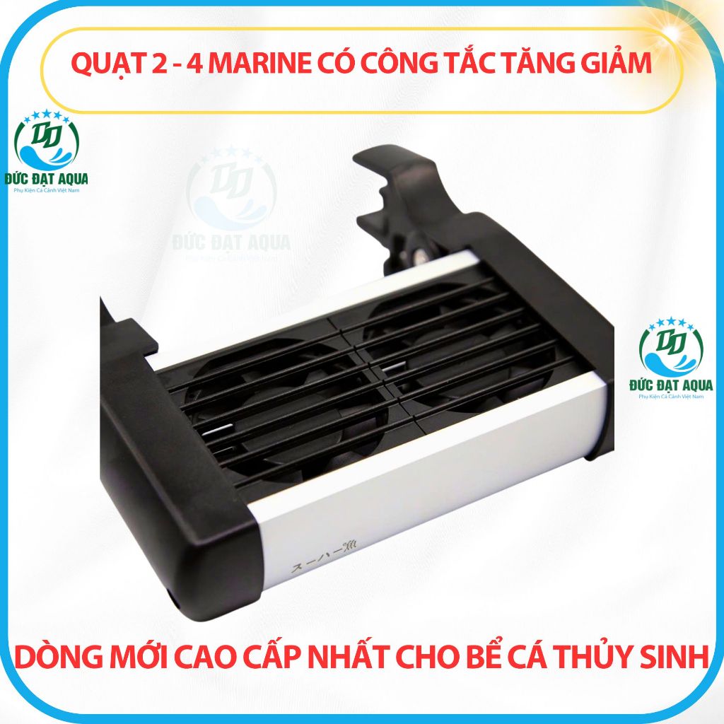 Quạt 2 - 4 Marine có công tắc tăng giảm dòng mới cao cấp nhất cho bể cá cảnh thủy sinh 9
