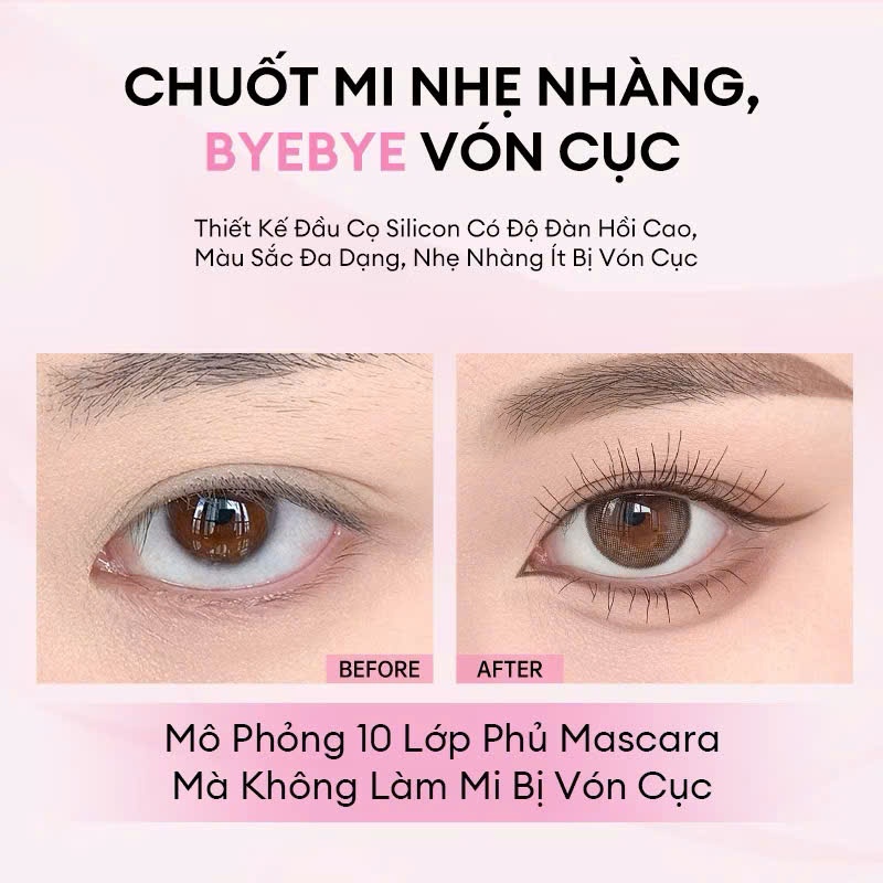 COLORKEY Mascara giúp Mi Dài Và Tơi Tự Nhiên, Nhanh Khô, Không Lem 10G | NHÍM HOUSE