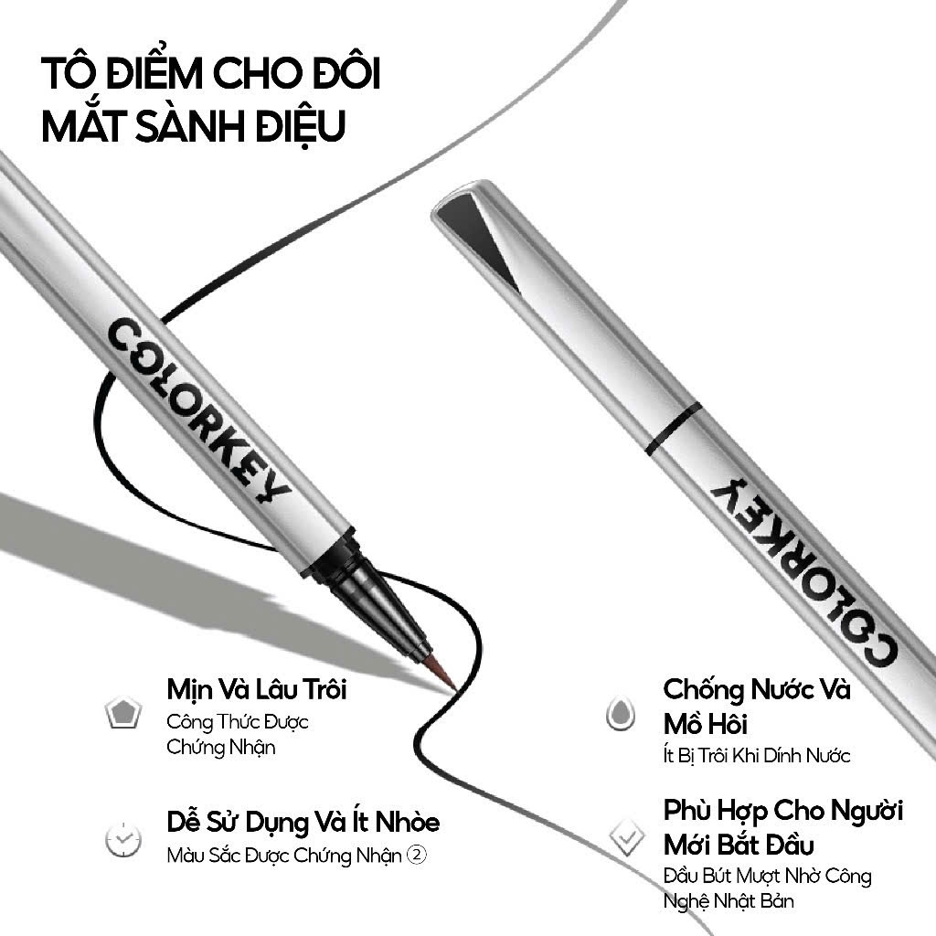 COLORKEY Bút Kẻ Mắt Nước Trang Điểm Chống Nước Lâu Trôi 0.5g | NHÍM HOUSE