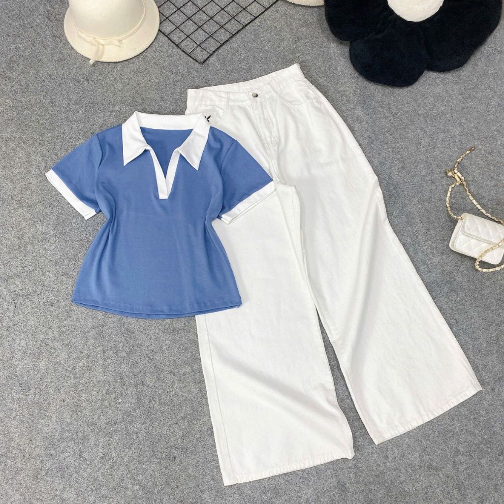 Áo Thun Cổ Bẻ Bigsize Áo Kiểu PoLo Nữ Chất Thun Borib Lên Phom Tôn Dáng Tôn Eo MÃ A41