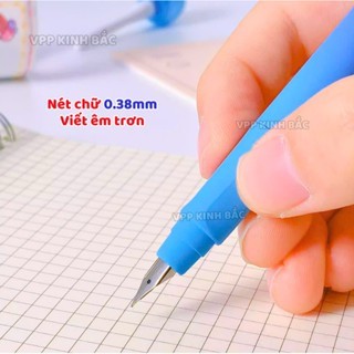 4 Bút Máy Bấm EF Chất Liệu ABS .Bút Sử Dụng Cả Mực Khô Và Mực Lọ.